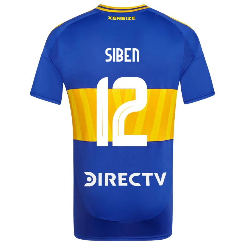 Danxen Niño Camiseta Priscila Siben #12 Azul Real Amarillo 1ª Equipación 2025/26 La Camisa
