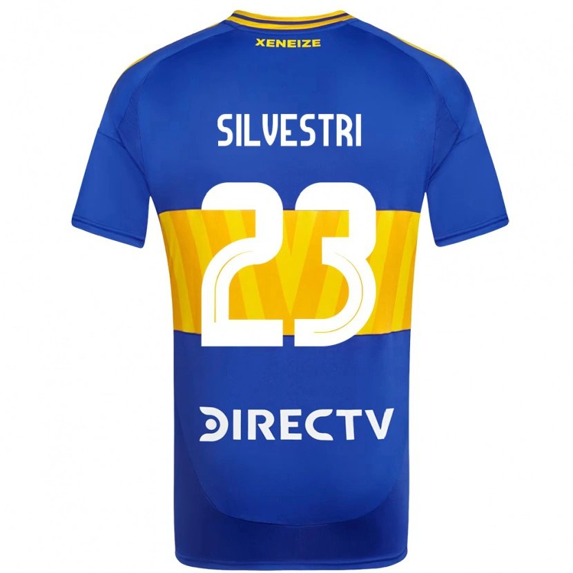 Danxen Niño Camiseta Delfina Silvestri #23 Azul Real Amarillo 1ª Equipación 2025/26 La Camisa