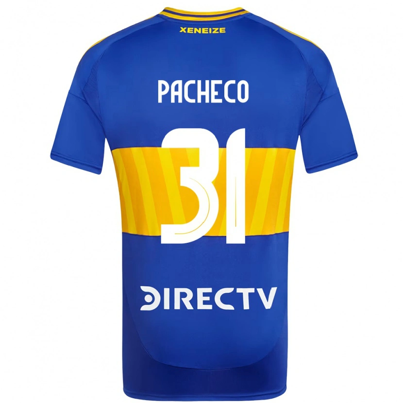 Danxen Niño Camiseta Costanza Pacheco #31 Azul Real Amarillo 1ª Equipación 2025/26 La Camisa