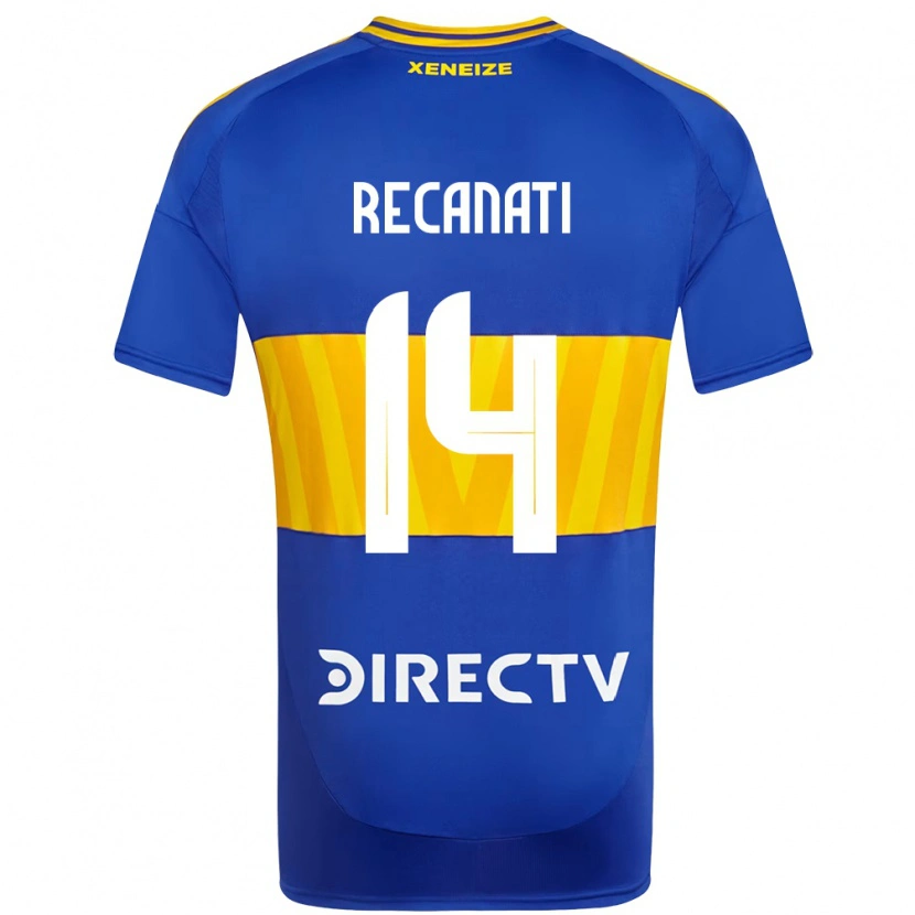 Danxen Niño Camiseta Bianca Recanati #14 Azul Real Amarillo 1ª Equipación 2025/26 La Camisa