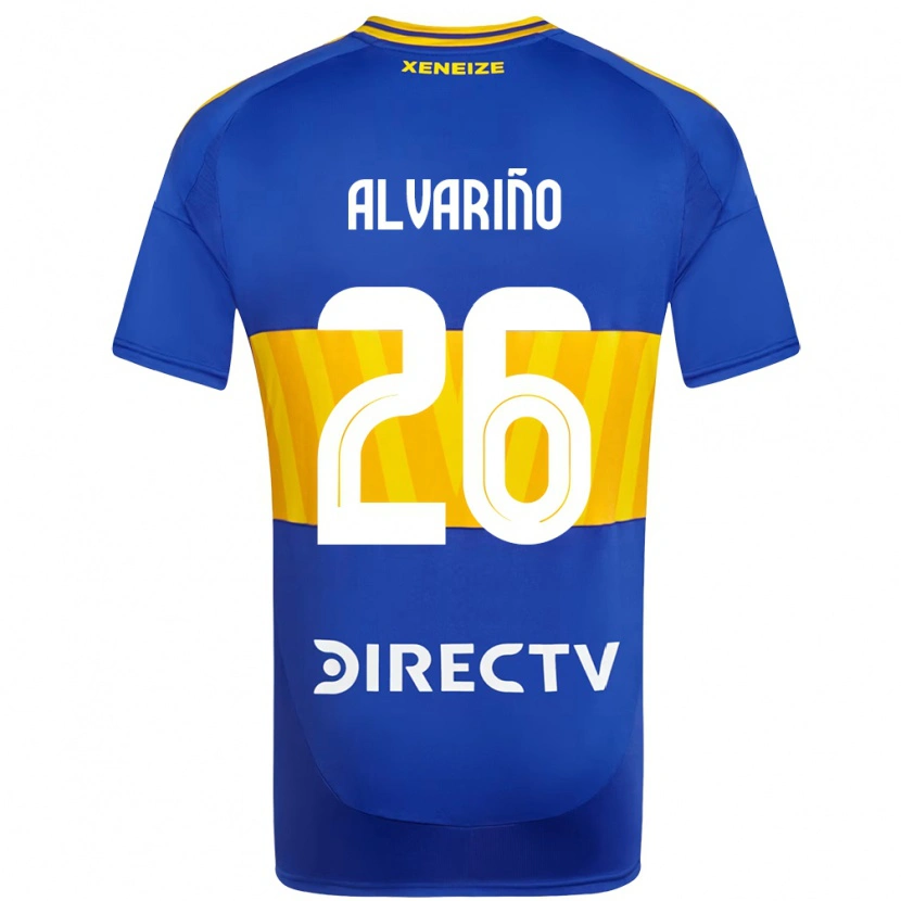 Danxen Niño Camiseta Alexis Alvariño #26 Azul Real Amarillo 1ª Equipación 2025/26 La Camisa