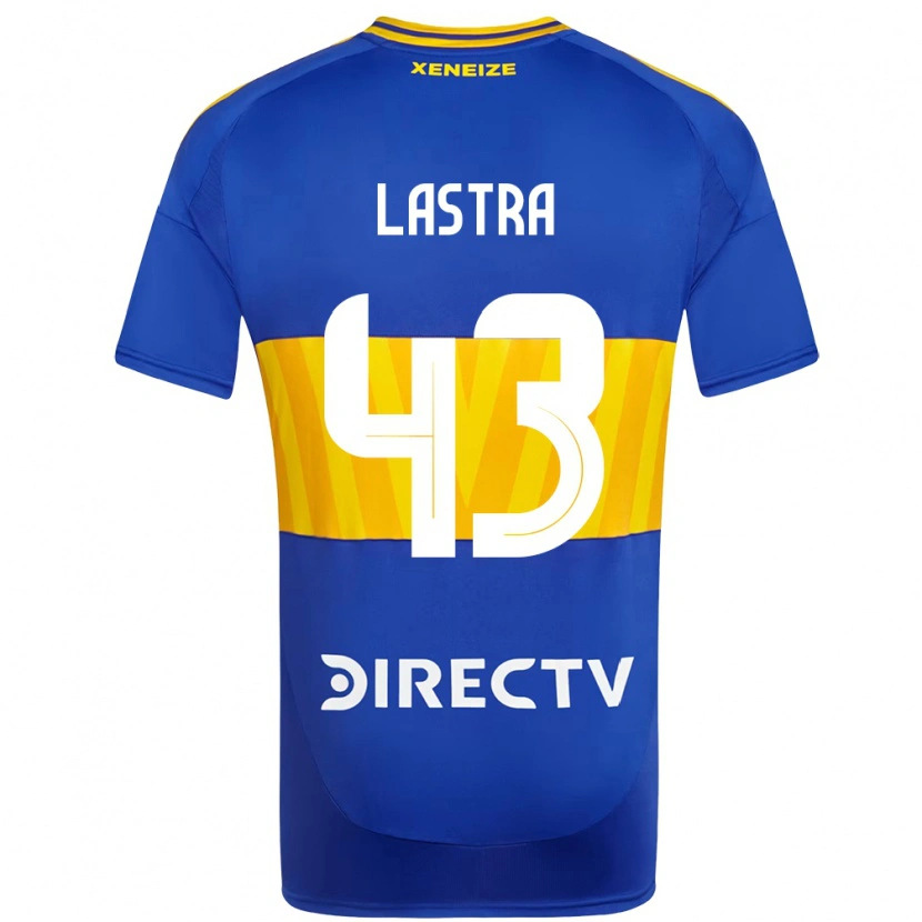 Danxen Niño Camiseta Agustin Lastra #43 Azul Real Amarillo 1ª Equipación 2025/26 La Camisa