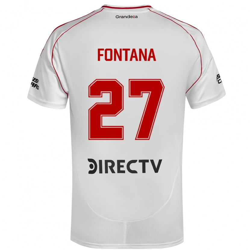 Danxen Niño Camiseta Agustin Fontana #27 Borgoña Magenta 1ª Equipación 2025/26 La Camisa