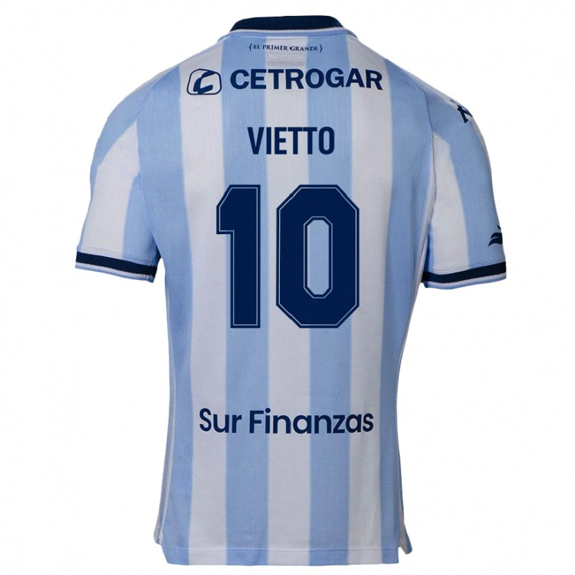 Danxen Niño Camiseta Luciano Vietto #10 Azul Celeste 1ª Equipación 2025/26 La Camisa