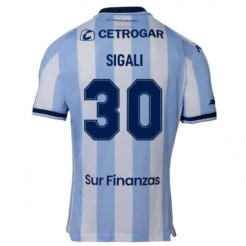 Danxen Niño Camiseta Leonardo Sigali #30 Azul Celeste 1ª Equipación 2025/26 La Camisa