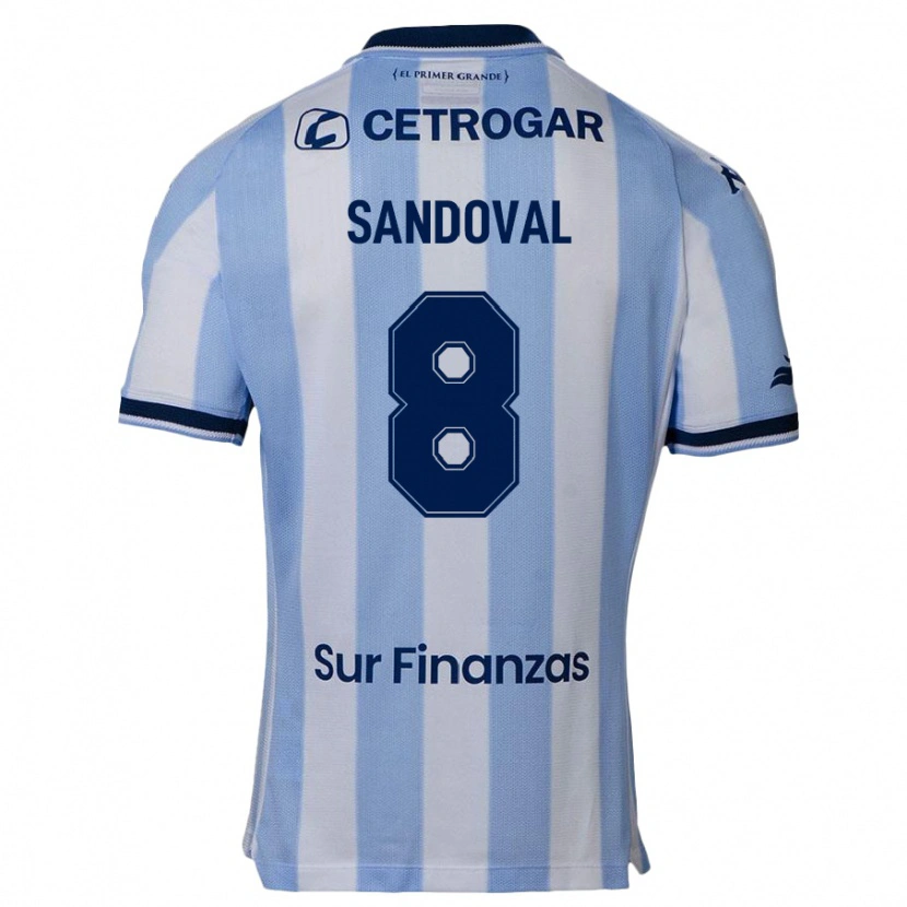 Danxen Niño Camiseta Micaela Sandoval #8 Azul Celeste 1ª Equipación 2025/26 La Camisa