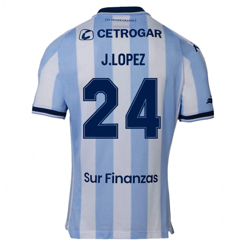Danxen Niño Camiseta Julian Lopez #24 Azul Celeste 1ª Equipación 2025/26 La Camisa
