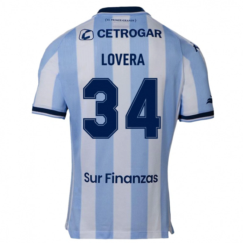 Danxen Niño Camiseta Maximiliano Lovera #34 Azul Celeste 1ª Equipación 2025/26 La Camisa