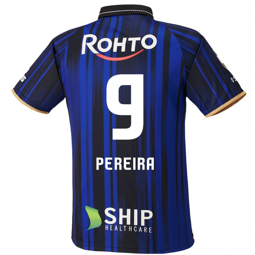 Danxen Niño Camiseta Leandro Pereira #9 Blanco Azul Negro 1ª Equipación 2025/26 La Camisa
