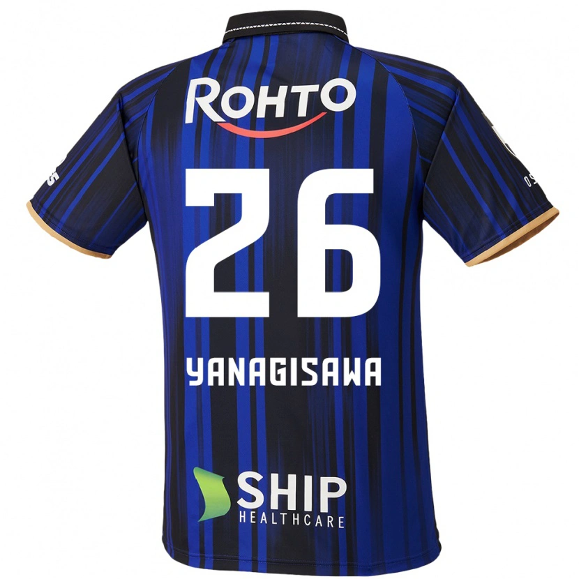 Danxen Niño Camiseta Ko Yanagisawa #26 Blanco Azul Negro 1ª Equipación 2025/26 La Camisa