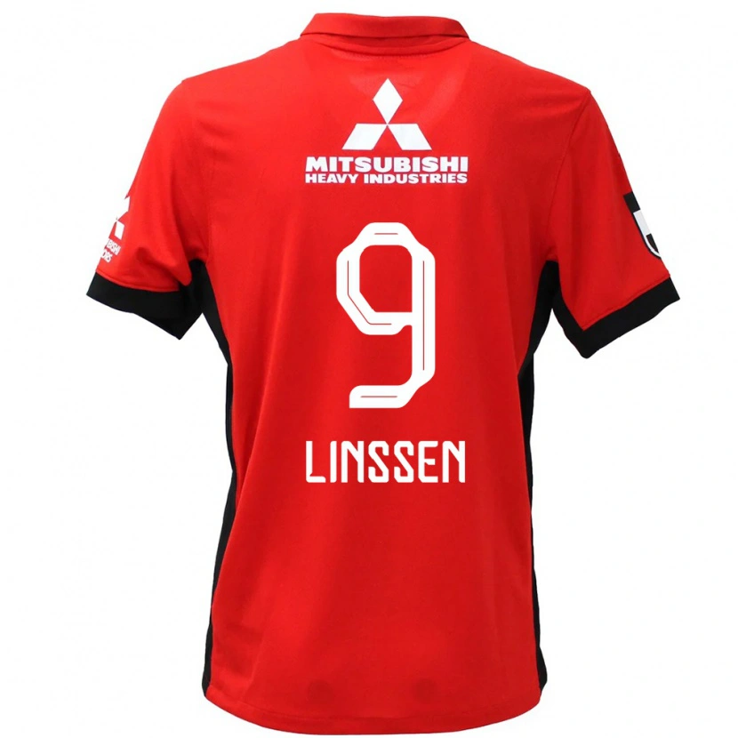 Danxen Niño Camiseta Bryan Linssen #9 Blanco Negro 1ª Equipación 2025/26 La Camisa