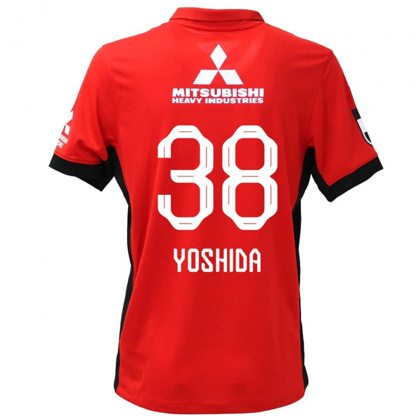 Danxen Niño Camiseta Masanobu Yoshida #38 Rojo Blanco 1ª Equipación 2025/26 La Camisa