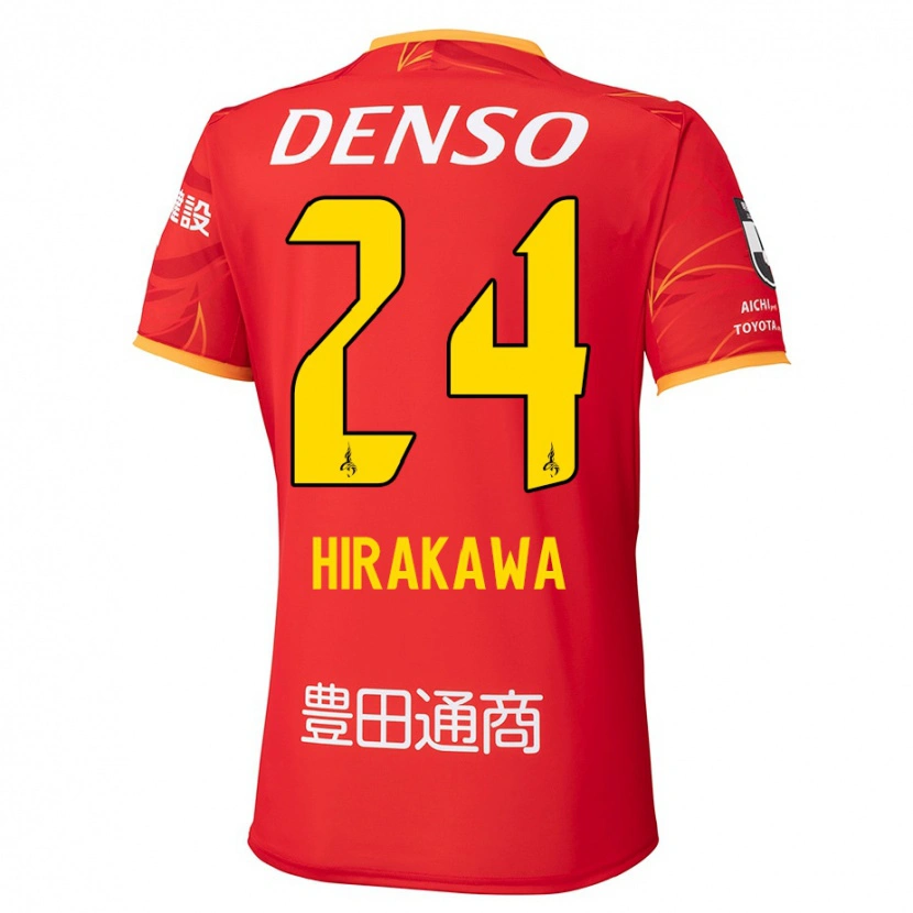 Danxen Niño Camiseta Haruto Hirakawa #24 Blanco Rojo 1ª Equipación 2025/26 La Camisa