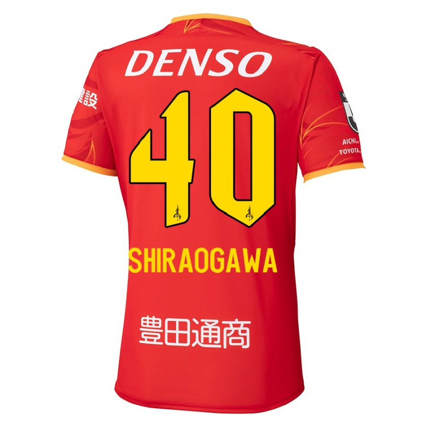 Danxen Niño Camiseta Rekuto Shiraogawa #40 Blanco Rojo 1ª Equipación 2025/26 La Camisa