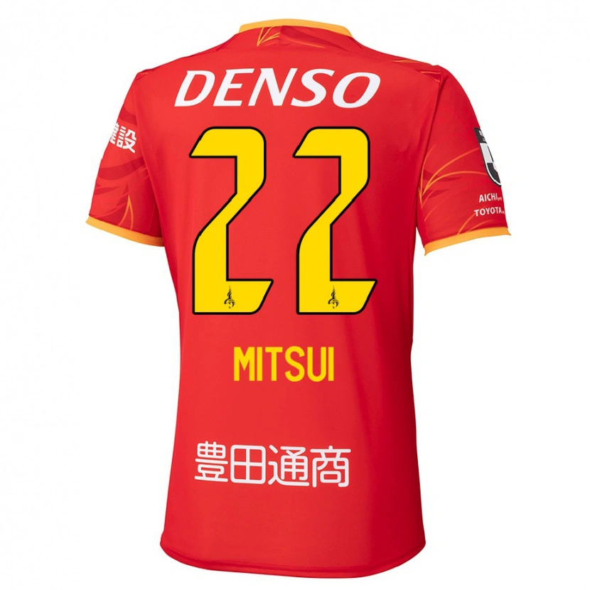 Danxen Niño Camiseta Daiki Mitsui #22 Blanco Rojo 1ª Equipación 2025/26 La Camisa
