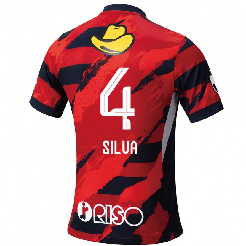 Danxen Niño Camiseta Leo Silva #4 Blanco Negro 1ª Equipación 2025/26 La Camisa