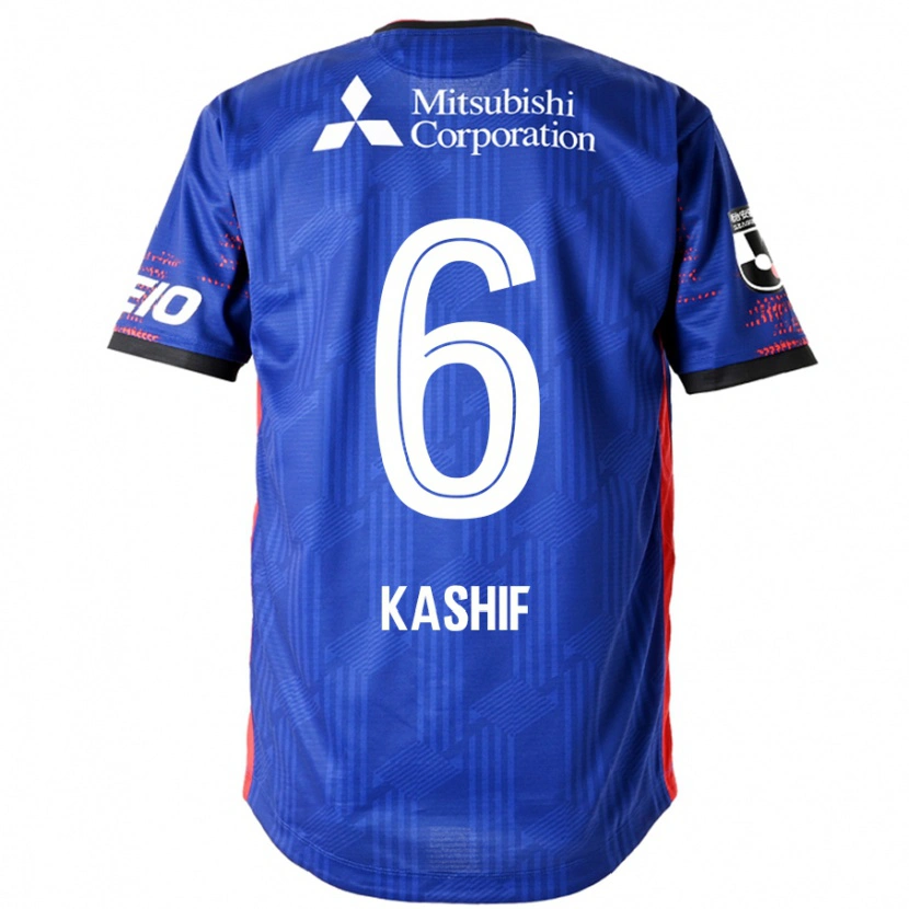 Danxen Niño Camiseta Kashif Bangnagande #6 Azul Real Blanco 1ª Equipación 2025/26 La Camisa