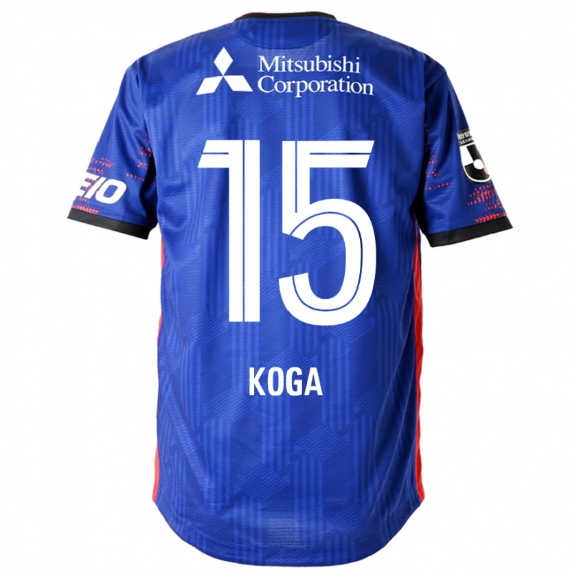 Danxen Niño Camiseta Shun Koga #15 Azul Real Blanco 1ª Equipación 2025/26 La Camisa