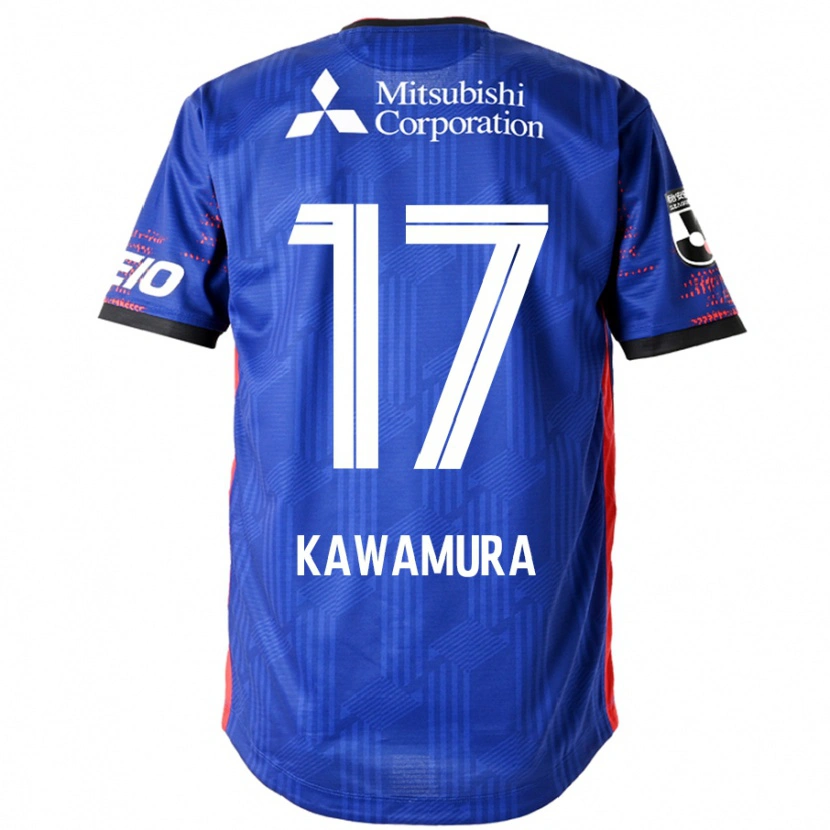 Danxen Niño Camiseta Riku Kawamura #17 Azul Real Blanco 1ª Equipación 2025/26 La Camisa