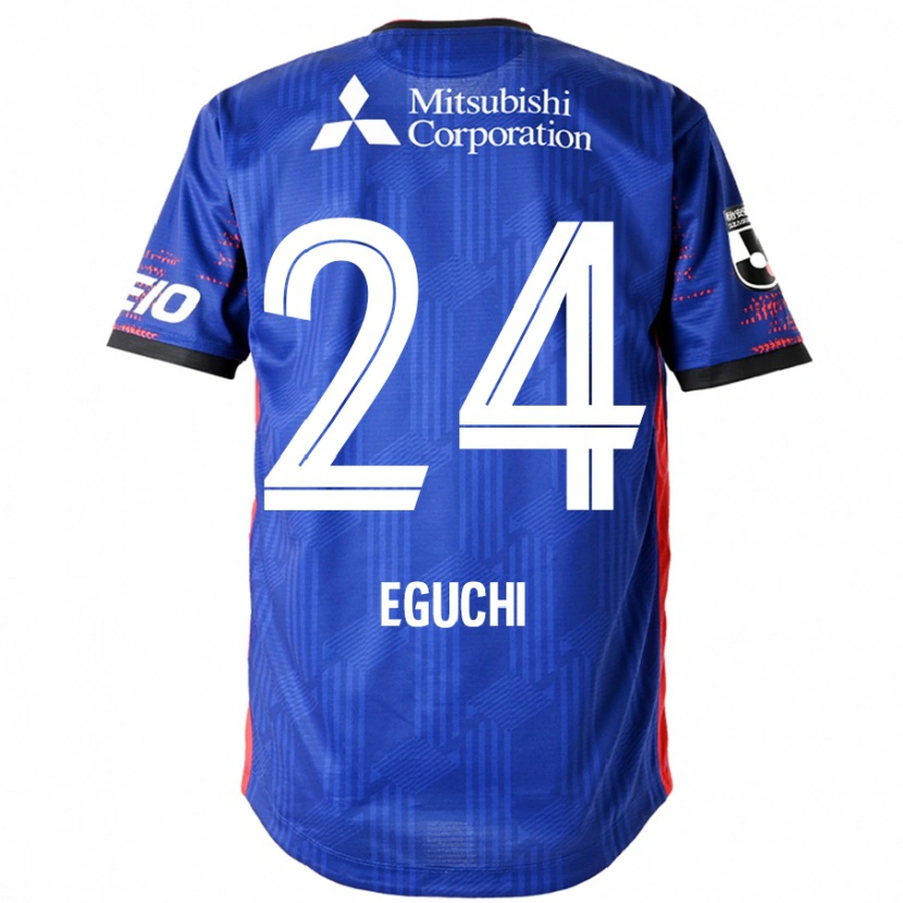 Danxen Niño Camiseta Kaito Eguchi #24 Azul Real Blanco 1ª Equipación 2025/26 La Camisa