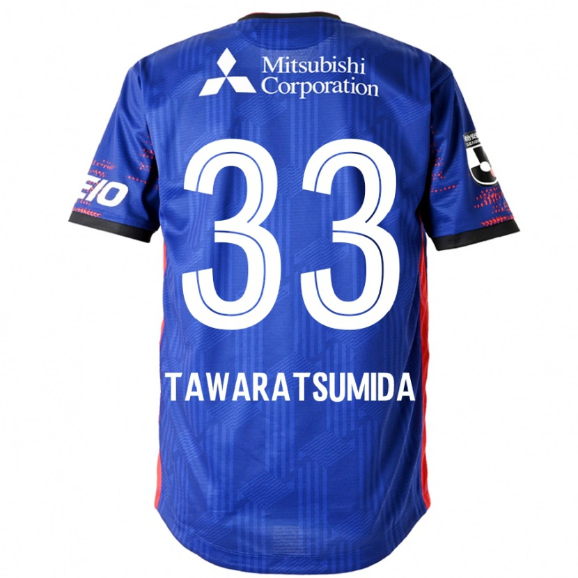 Danxen Niño Camiseta Kota Tawaratsumida #33 Azul Real Blanco 1ª Equipación 2025/26 La Camisa
