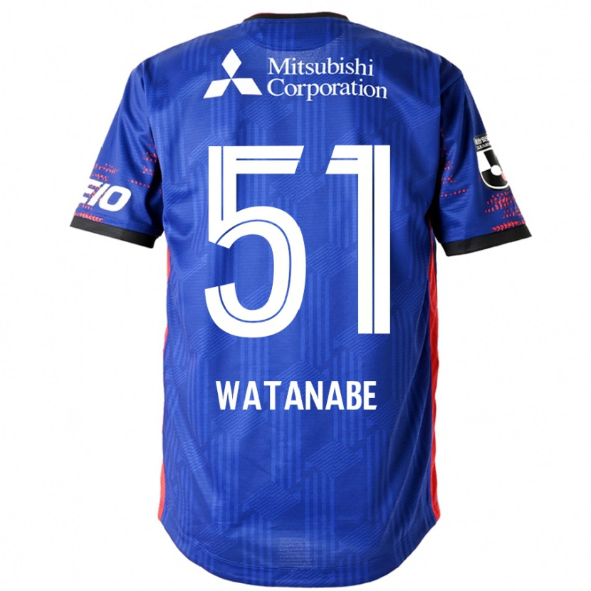 Danxen Niño Camiseta Matthew Watanabe #51 Azul Real Blanco 1ª Equipación 2025/26 La Camisa