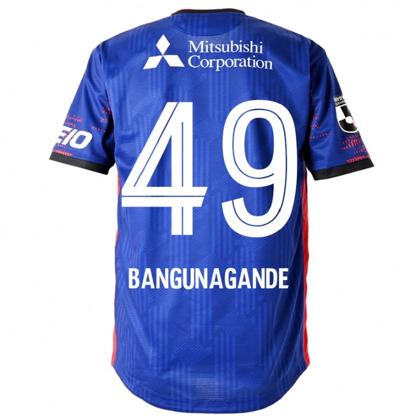 Danxen Niño Camiseta Kashif Bangunagande #49 Azul Real Blanco 1ª Equipación 2025/26 La Camisa
