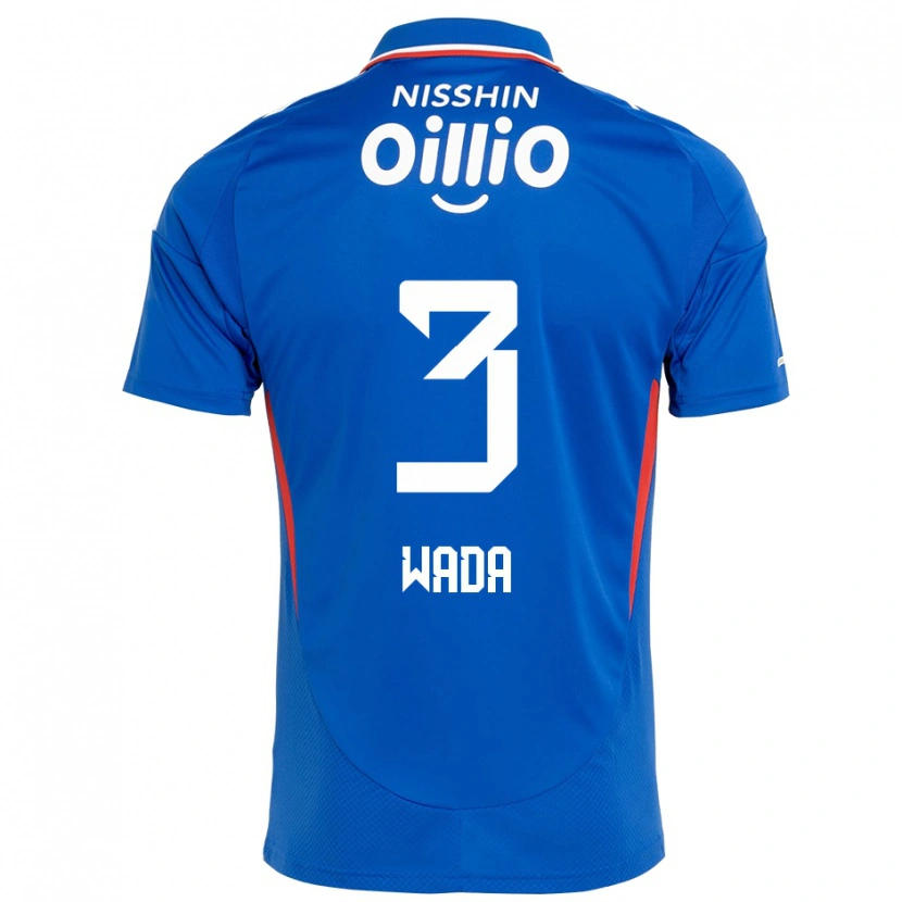 Danxen Niño Camiseta Yusei Wada #3 Blanco Azul Real 1ª Equipación 2025/26 La Camisa