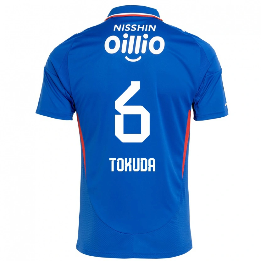 Danxen Niño Camiseta Yuma Tokuda #6 Blanco Azul Real 1ª Equipación 2025/26 La Camisa