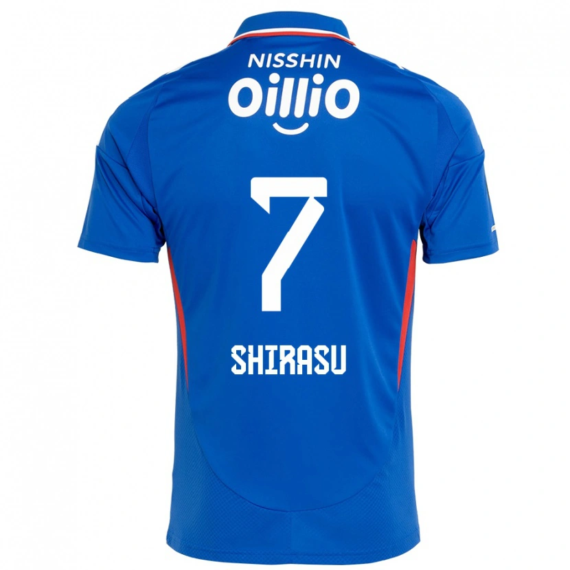 Danxen Niño Camiseta Kento Shirasu #7 Blanco Azul Real 1ª Equipación 2025/26 La Camisa