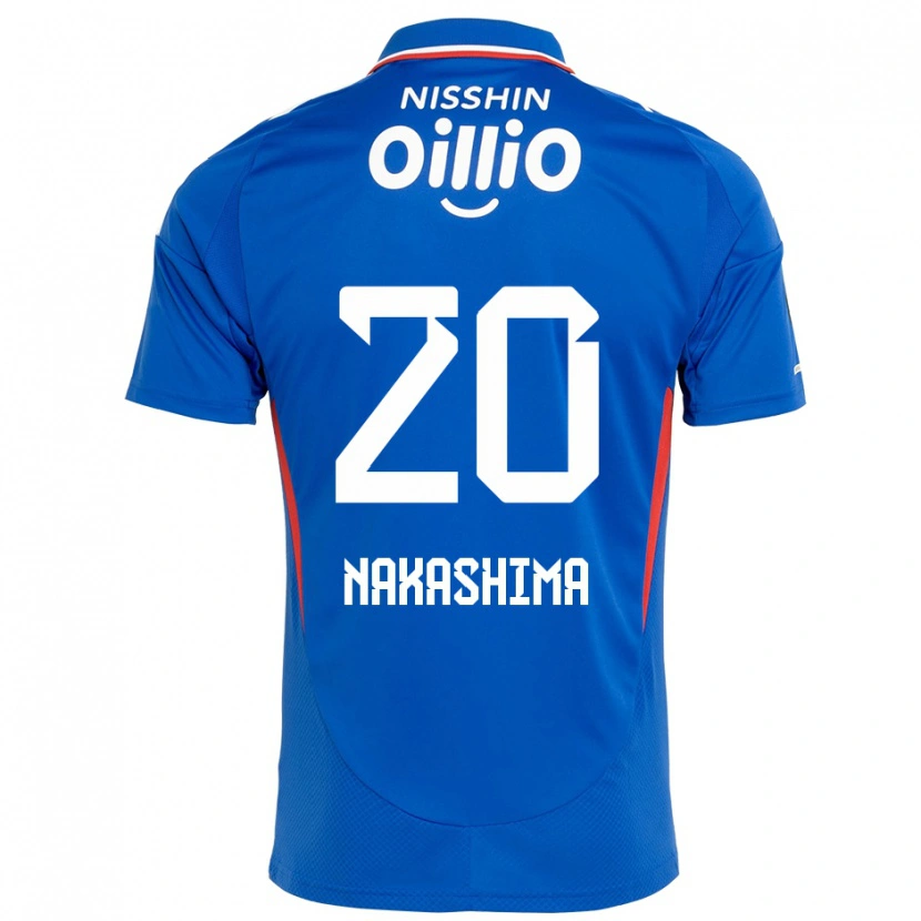 Danxen Niño Camiseta Rikuto Nakashima #20 Blanco Azul Real 1ª Equipación 2025/26 La Camisa