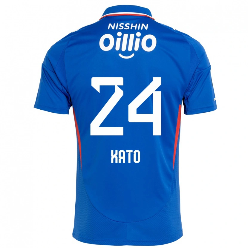 Danxen Niño Camiseta Hijiri Kato #24 Blanco Azul Real 1ª Equipación 2025/26 La Camisa