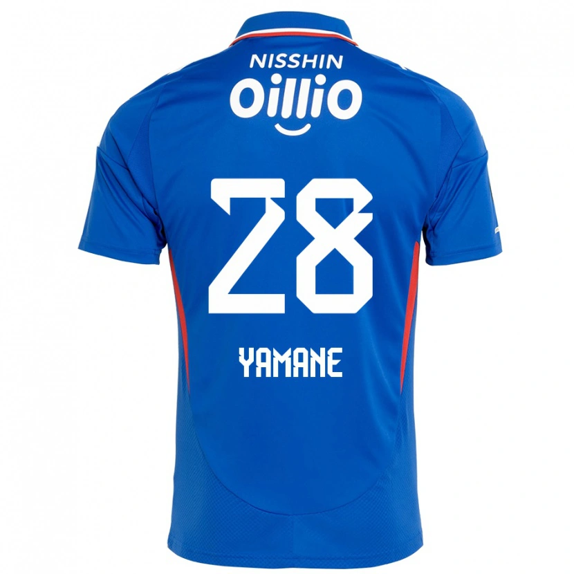 Danxen Niño Camiseta Riku Yamane #28 Blanco Azul Real 1ª Equipación 2025/26 La Camisa