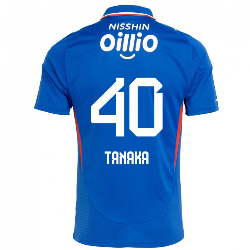 Danxen Niño Camiseta Hiei Tanaka #40 Azul Real Blanco 1ª Equipación 2025/26 La Camisa