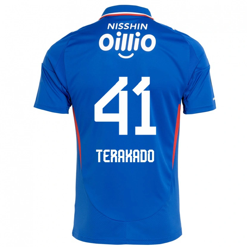Danxen Niño Camiseta Riku Terakado #41 Blanco Azul Real 1ª Equipación 2025/26 La Camisa