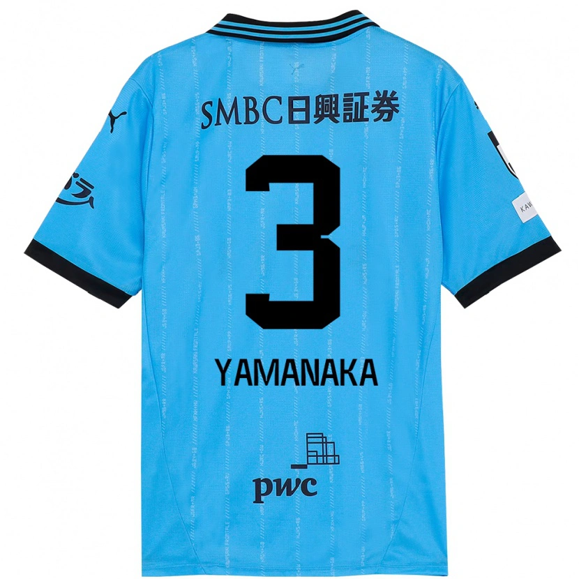 Danxen Niño Camiseta Daiki Yamanaka #3 Blanco Azul Celeste 1ª Equipación 2025/26 La Camisa
