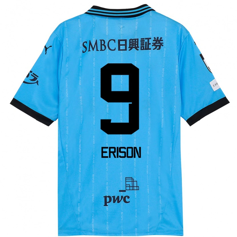 Danxen Niño Camiseta Erison #9 Blanco Azul Celeste 1ª Equipación 2025/26 La Camisa