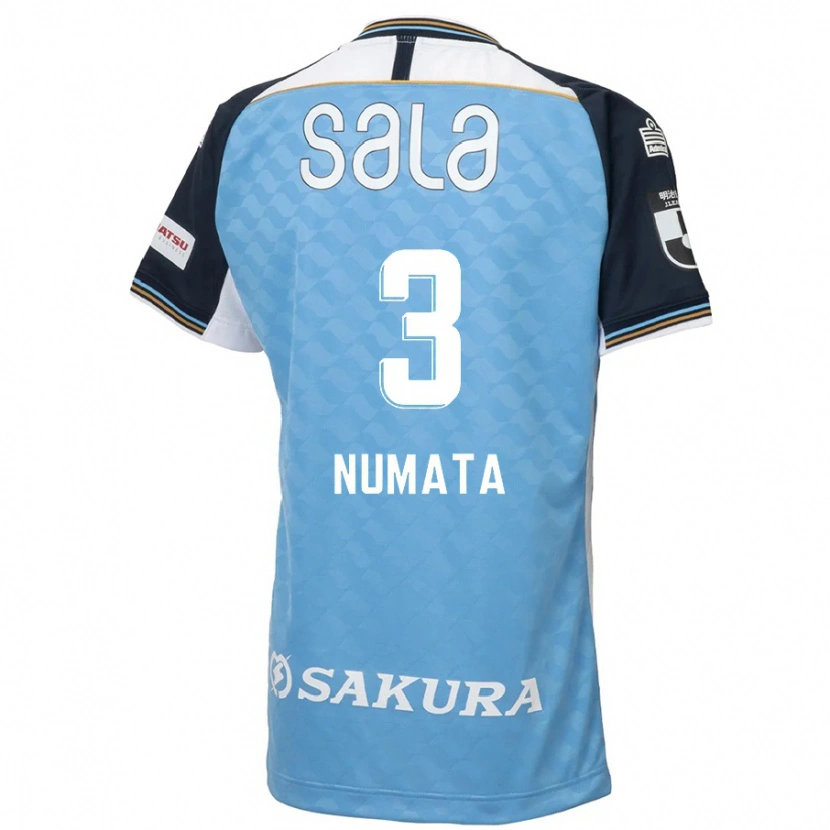Danxen Niño Camiseta Taiki Numata #3 Blanco Negro 1ª Equipación 2025/26 La Camisa