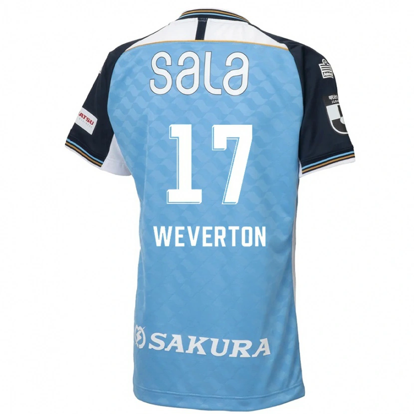 Danxen Niño Camiseta Weverton #17 Blanco Negro 1ª Equipación 2025/26 La Camisa