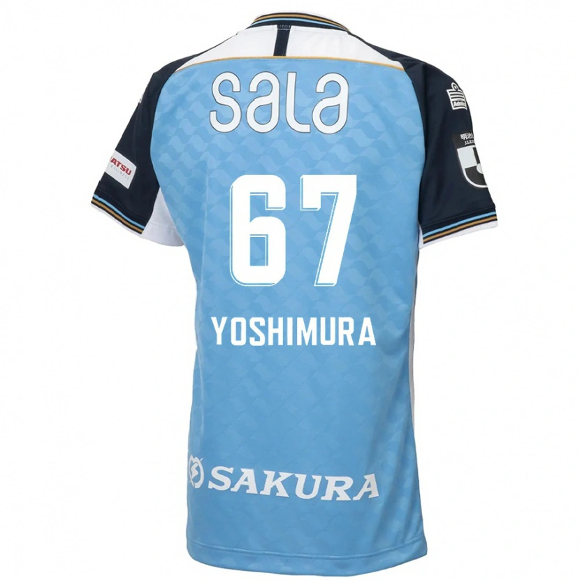 Danxen Niño Camiseta Ryusei Yoshimura #67 Azul Celeste Negro 1ª Equipación 2025/26 La Camisa