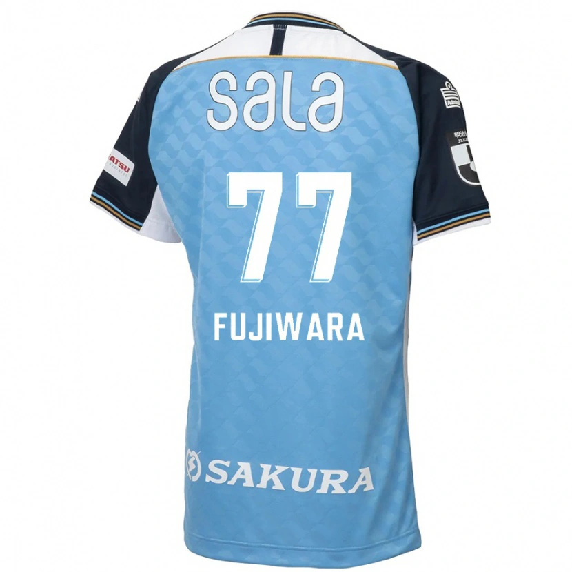 Danxen Niño Camiseta Kensuke Fujiwara #77 Blanco Negro 1ª Equipación 2025/26 La Camisa