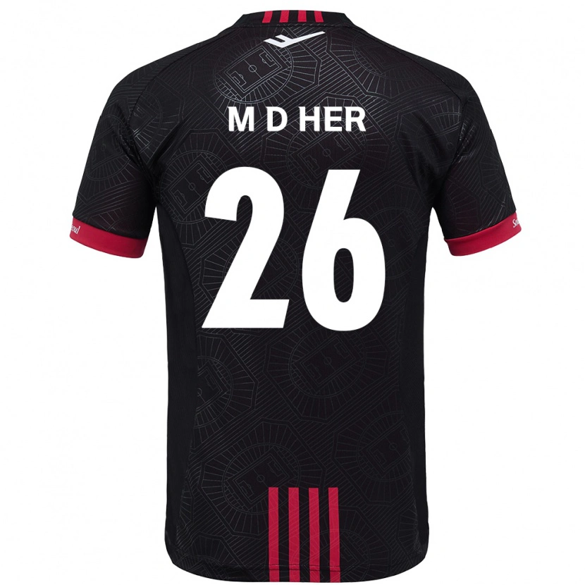 Danxen Niño Camiseta Dong-Min Her #26 Blanco Negro 1ª Equipación 2025/26 La Camisa