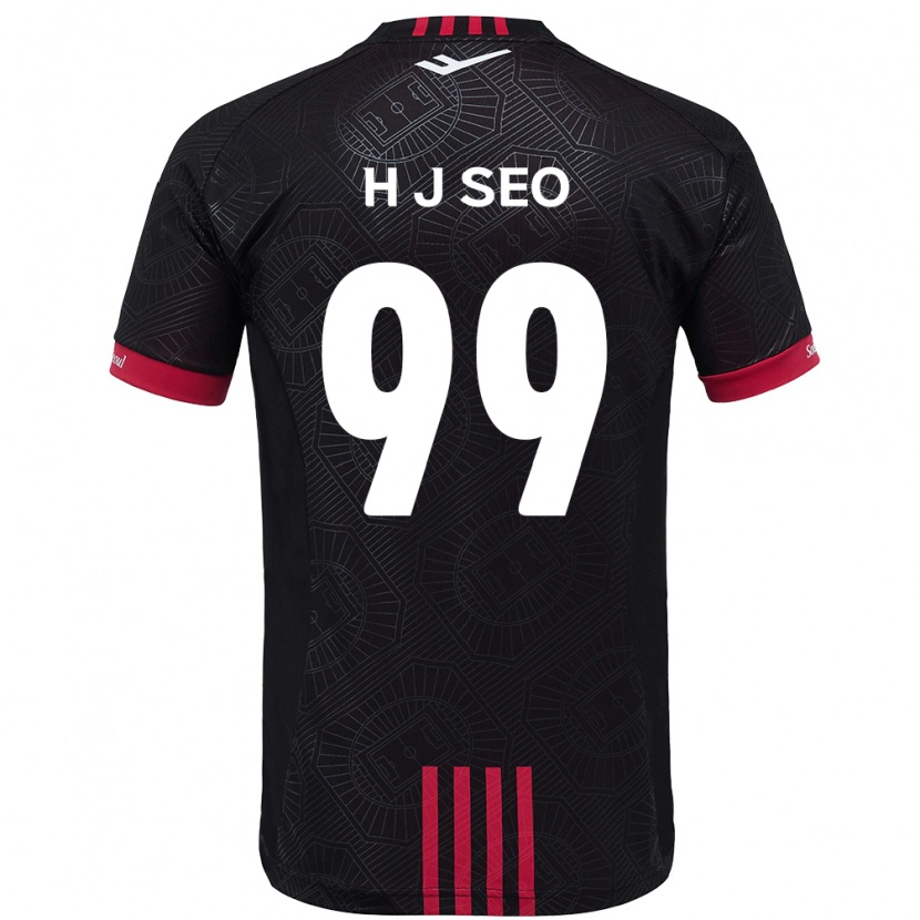Danxen Niño Camiseta Ju-Hwan Seo #99 Blanco Negro 1ª Equipación 2025/26 La Camisa