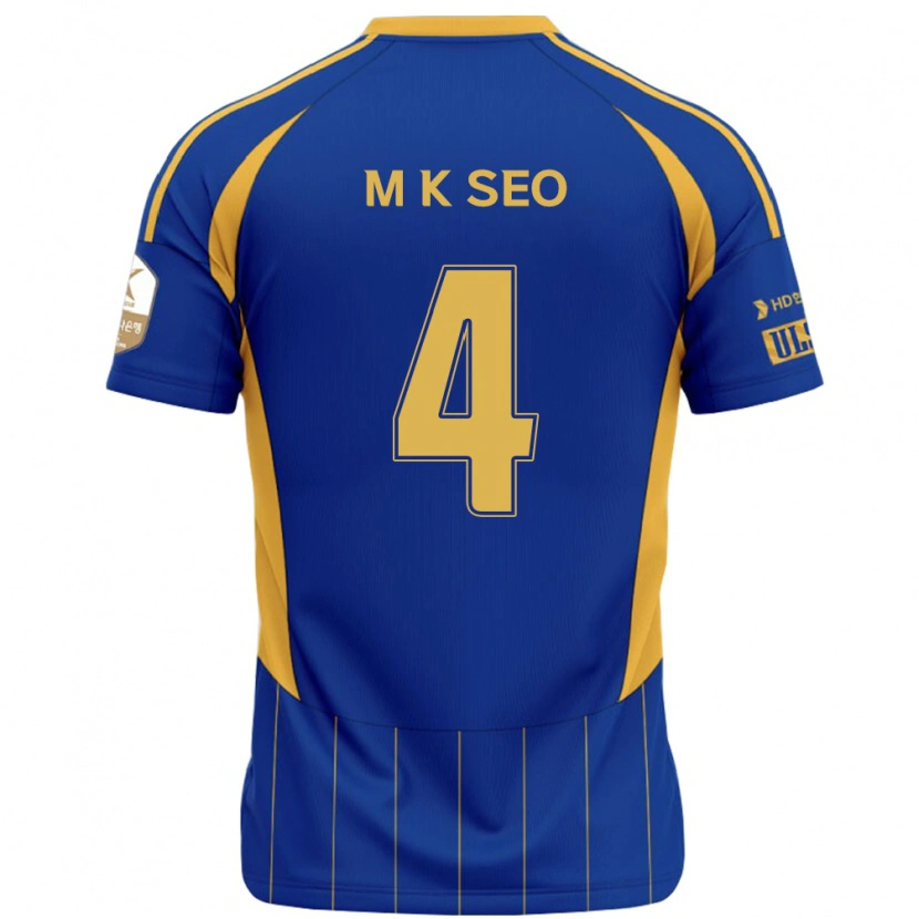 Danxen Niño Camiseta Myeong-Kwan Seo #4 Blanco Azul Celeste 1ª Equipación 2025/26 La Camisa