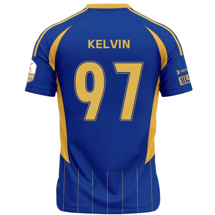 Danxen Niño Camiseta Kelvin #97 Blanco Azul Celeste 1ª Equipación 2025/26 La Camisa