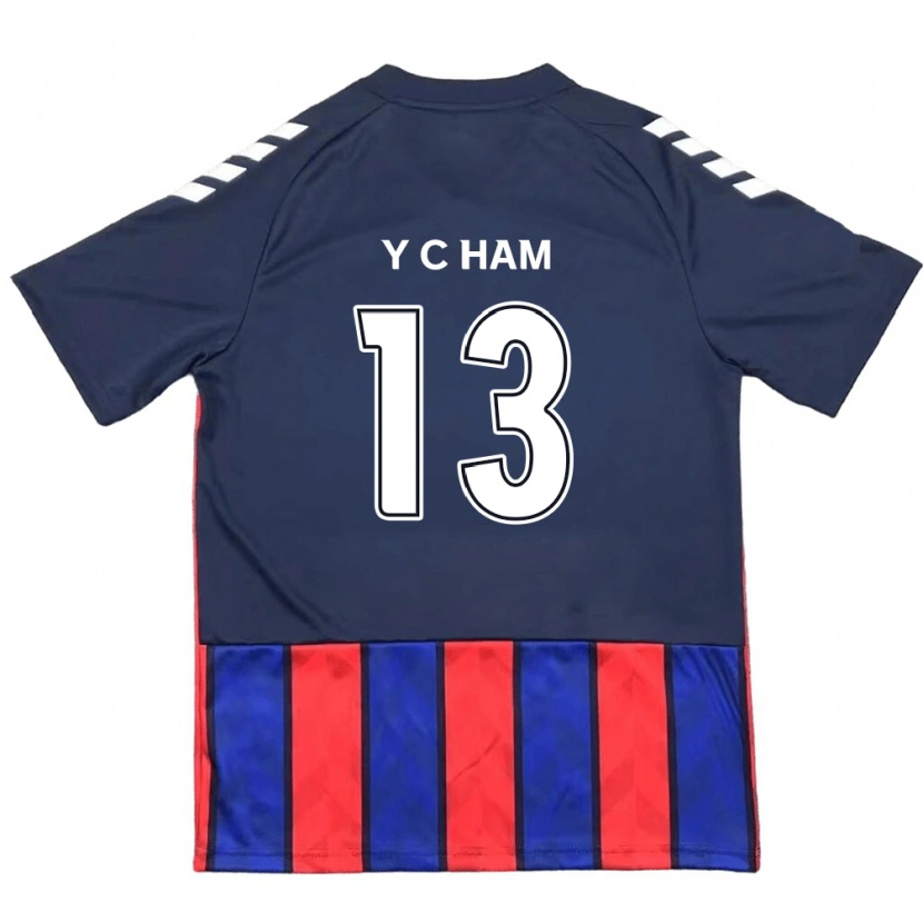 Danxen Niño Camiseta Young-Chan Ham #13 Azul Real Rojo 1ª Equipación 2025/26 La Camisa