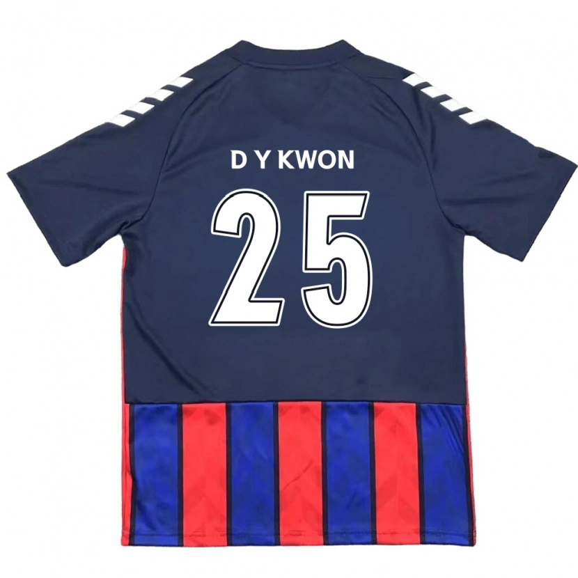 Danxen Niño Camiseta Do-Yeong Kwon #25 Azul Real Rojo 1ª Equipación 2025/26 La Camisa