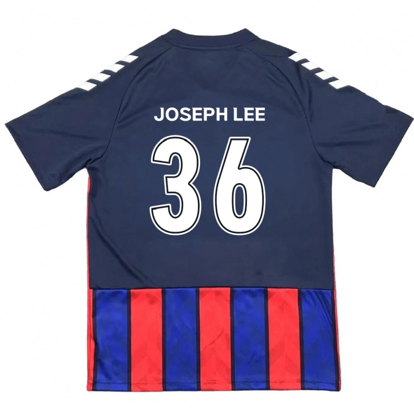 Danxen Niño Camiseta Joseph Lee #36 Azul Real Rojo 1ª Equipación 2025/26 La Camisa