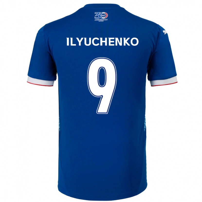 Danxen Niño Camiseta Stanislav Ilyuchenko #9 Blanco Azul Real 1ª Equipación 2025/26 La Camisa