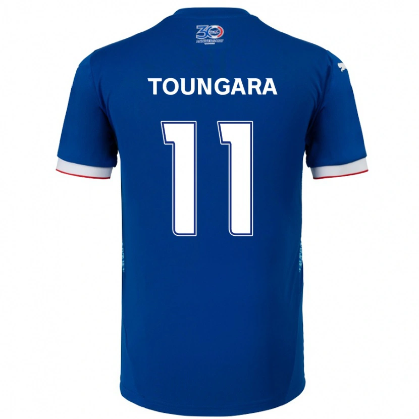 Danxen Niño Camiseta Aboubacar Toungara #11 Azul Real Blanco 1ª Equipación 2025/26 La Camisa